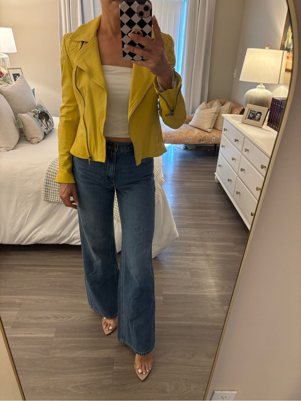 Needle & Thread Heritage Leather Jacket in Mustard Yellow 💛 - Picture 2 of 7